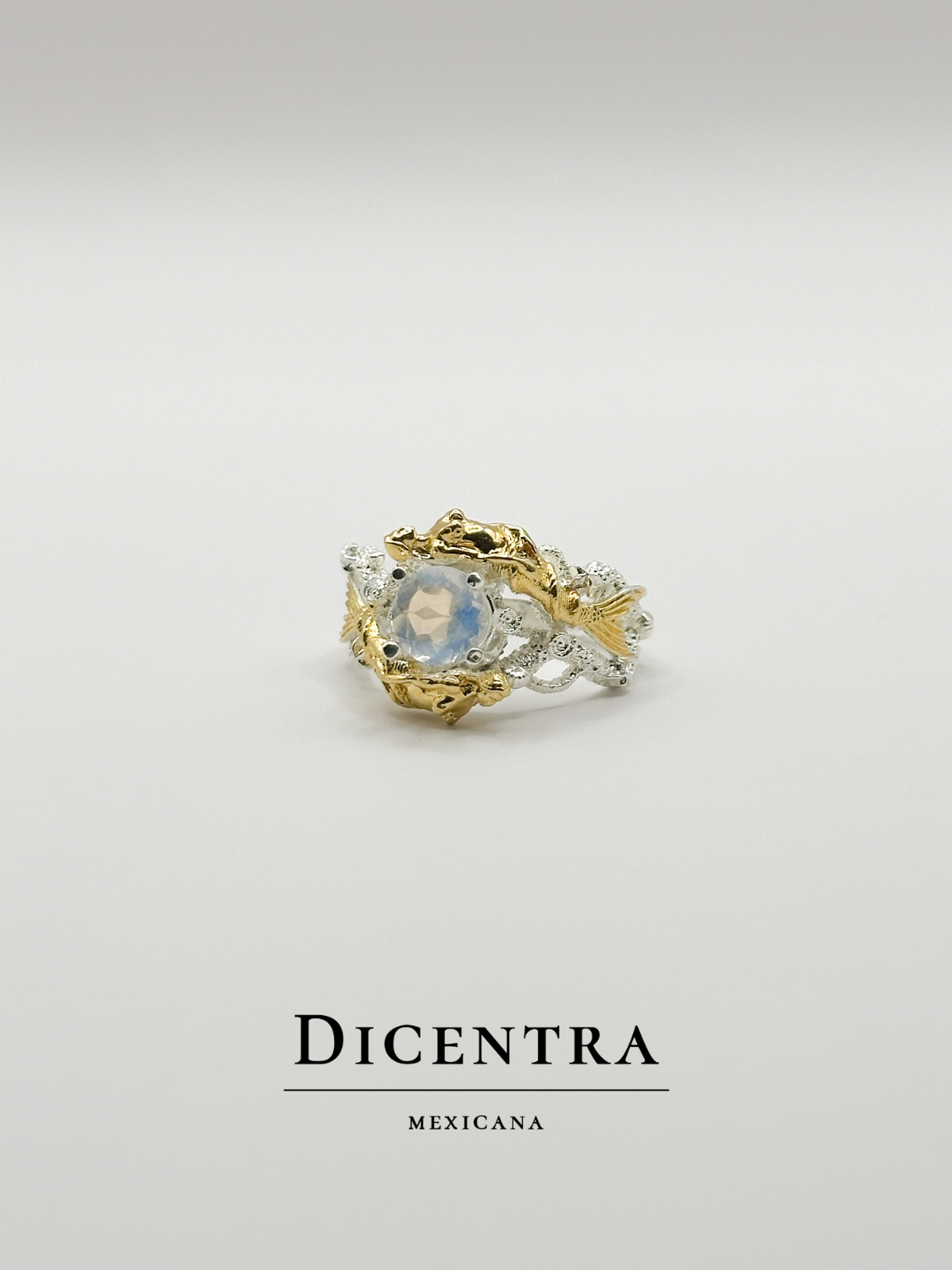 Anillo Sirena Piedra Luna
