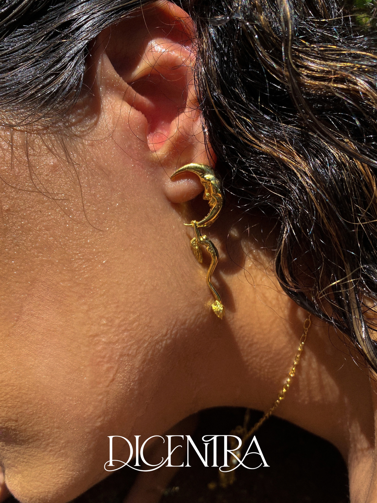 Aretes Noche de Sirena Plata .925