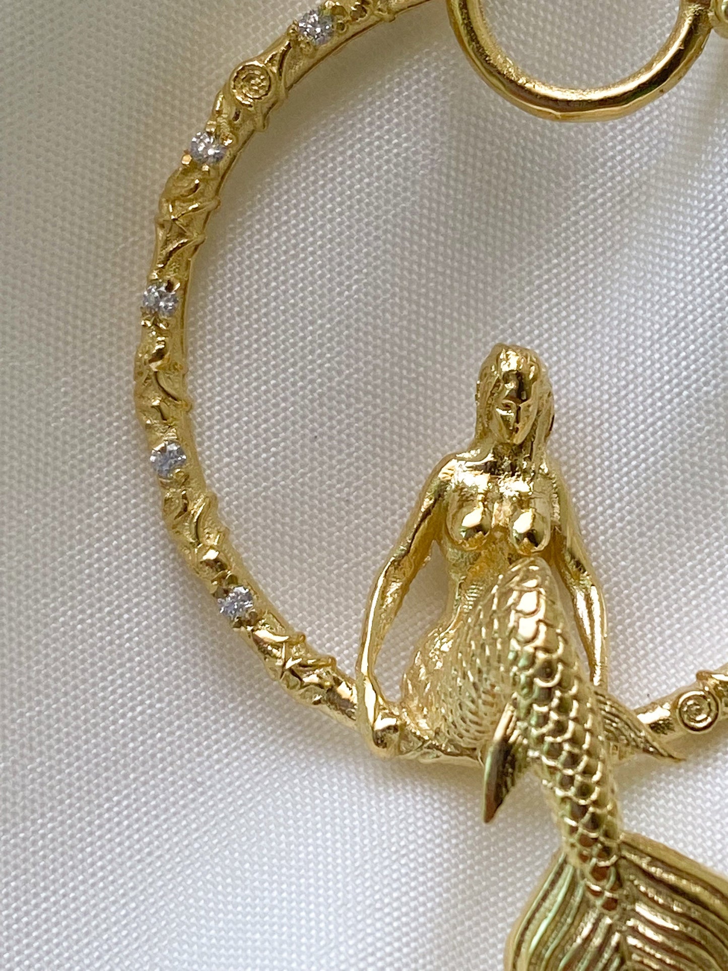 Arracadas Sirena Plata .925
