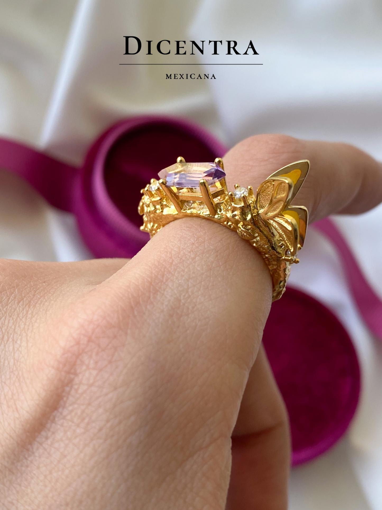 Anillo Mariposa Amatista