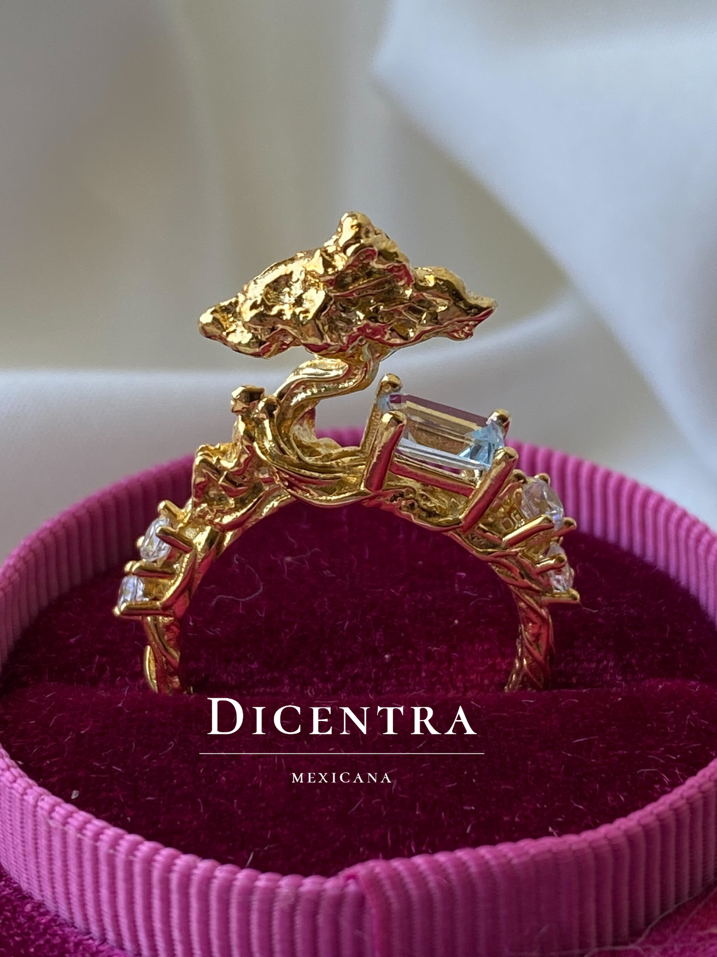 Anillo Elentari Aguamarina