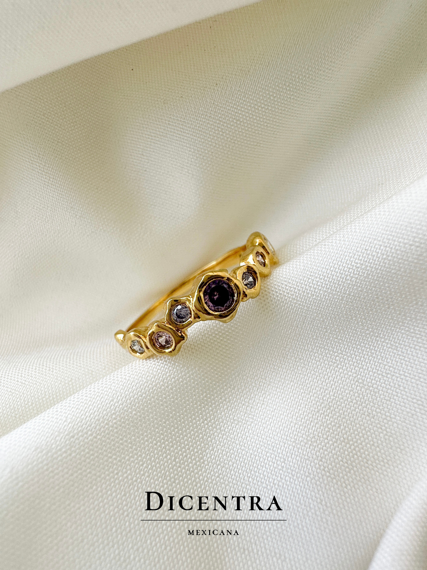 Anillo burbuja violeta