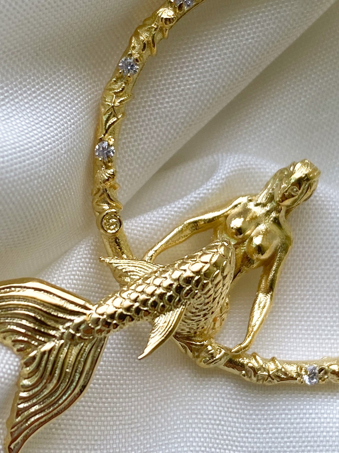 Arracadas Sirena Plata .925
