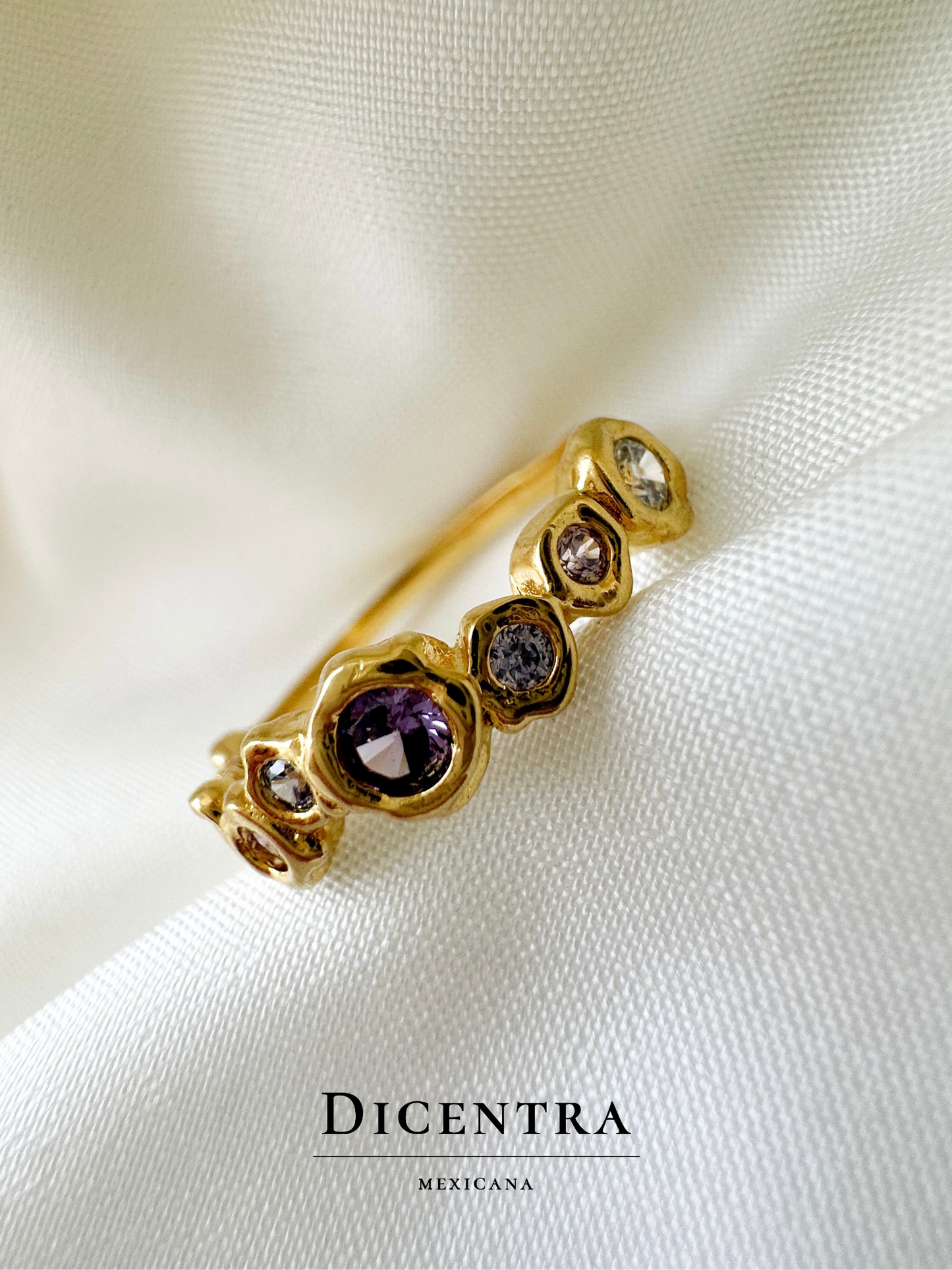 Anillo burbuja violeta