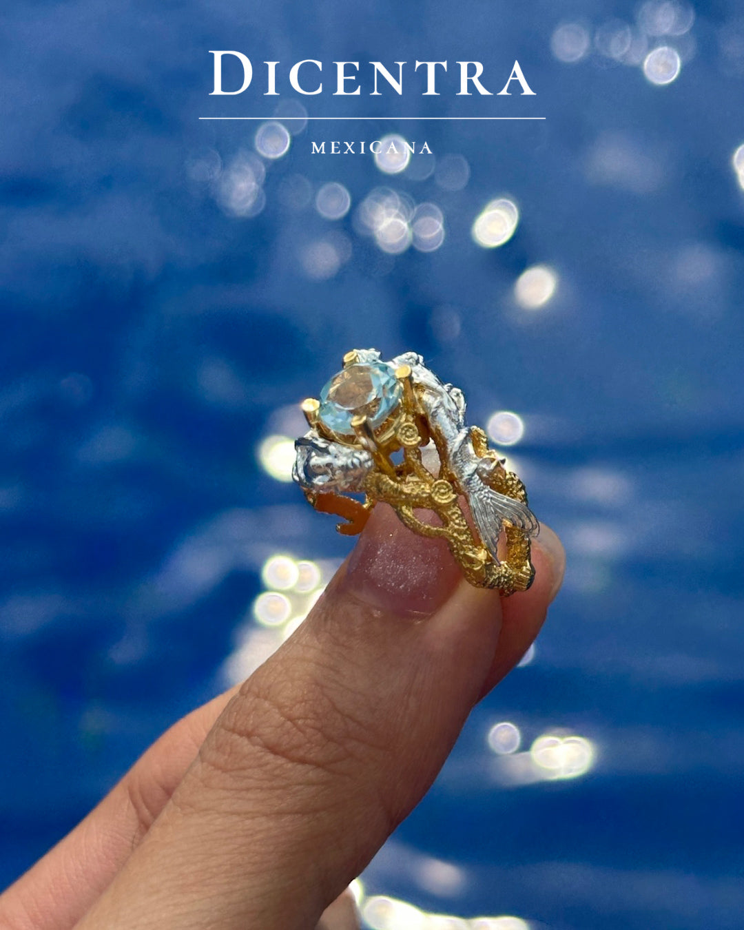 Anillo Sirena oro 14K