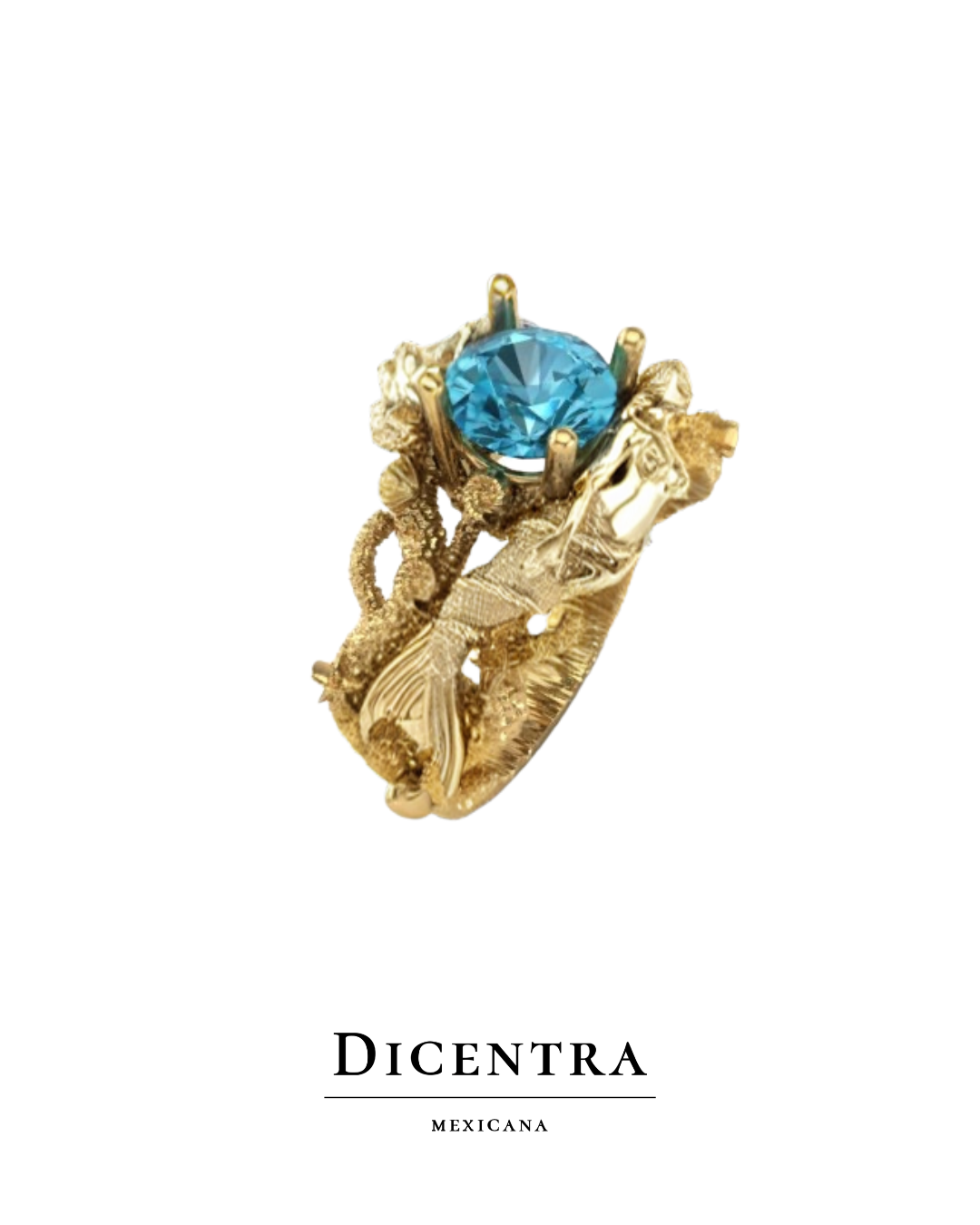 Anillo Sirena oro 14K