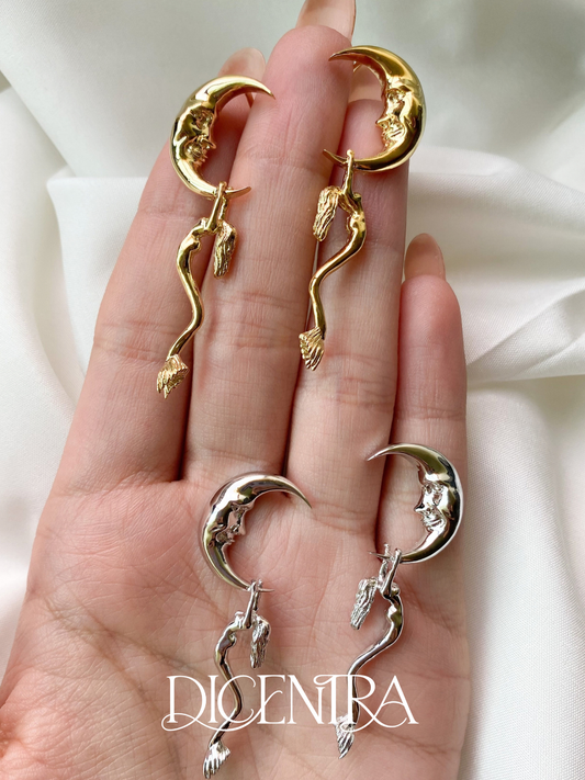 Aretes Noche de Sirena Plata .925