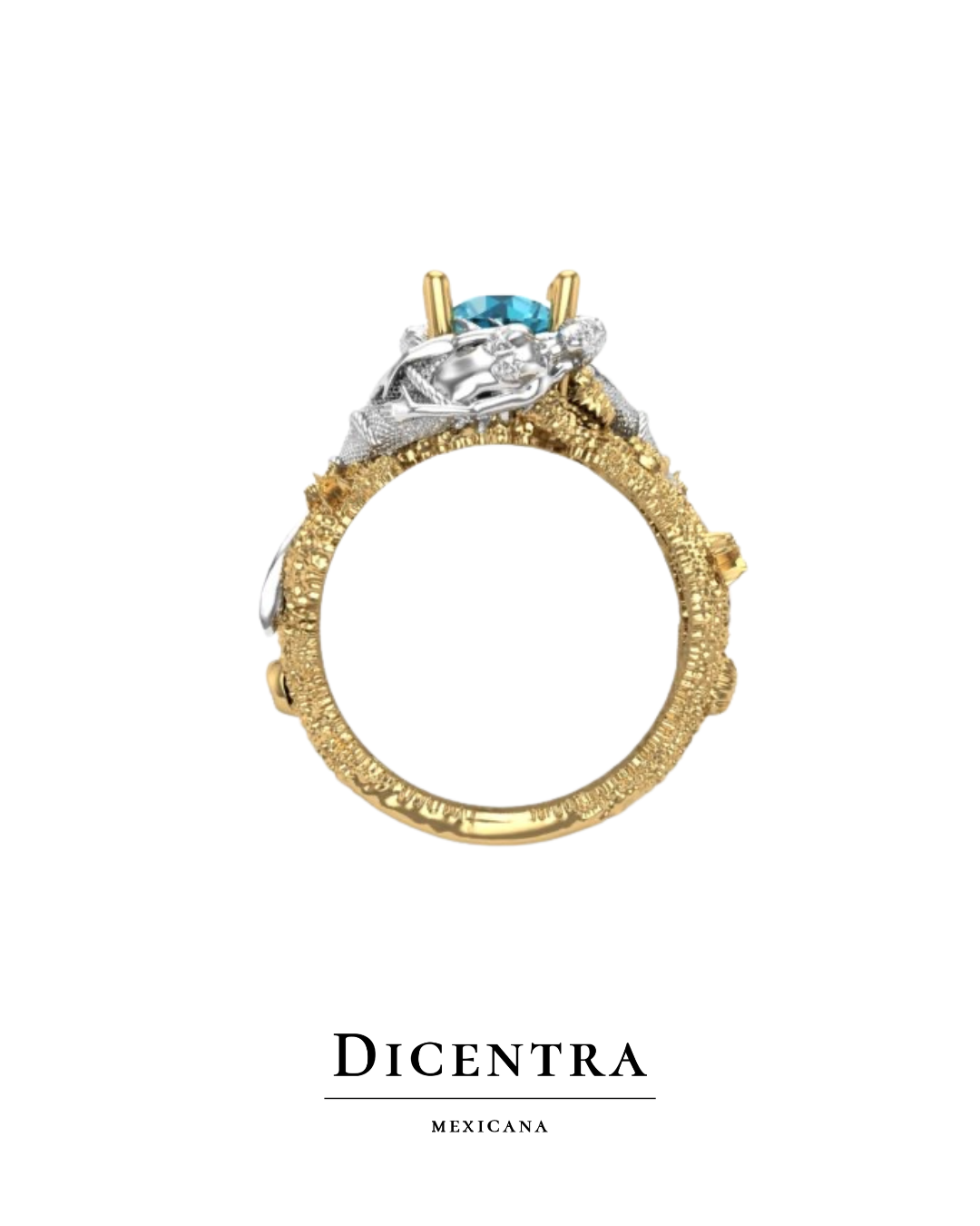Anillo Sirena oro 14K