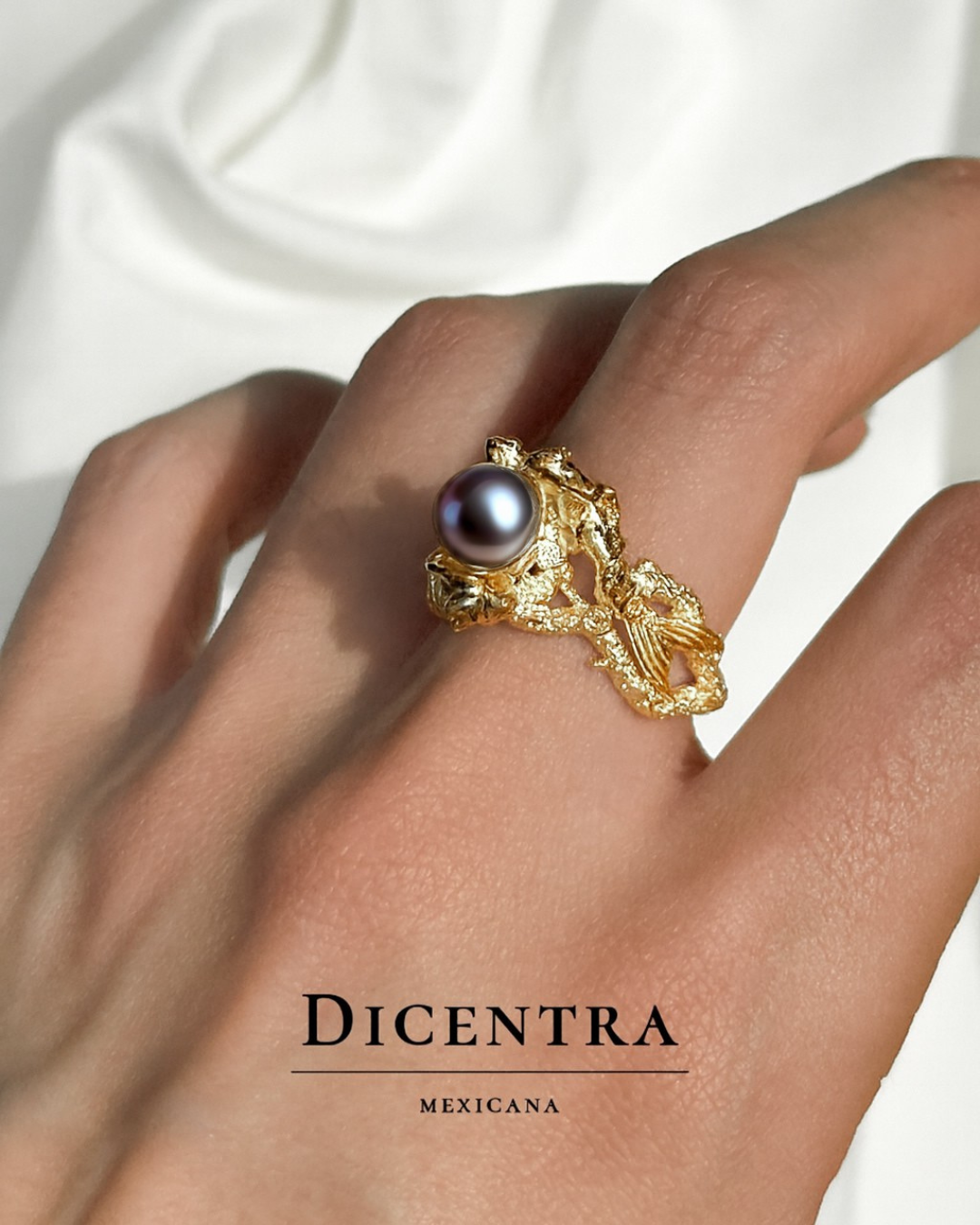 Anillo Sirena Perla negra (pre venta)