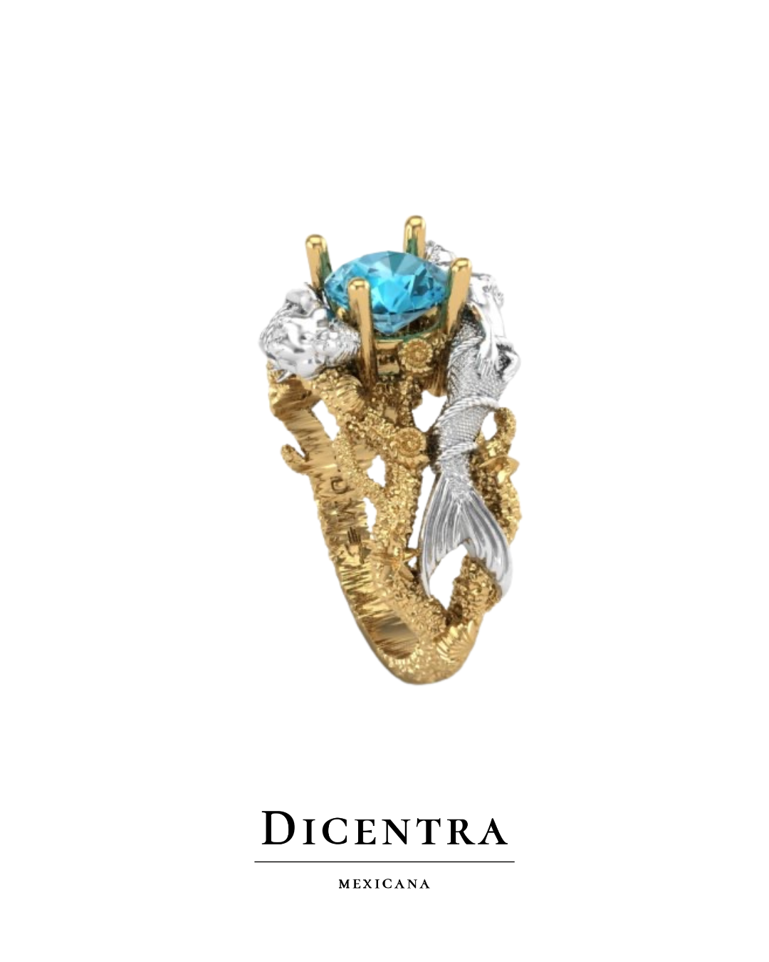 Anillo Sirena oro 14K