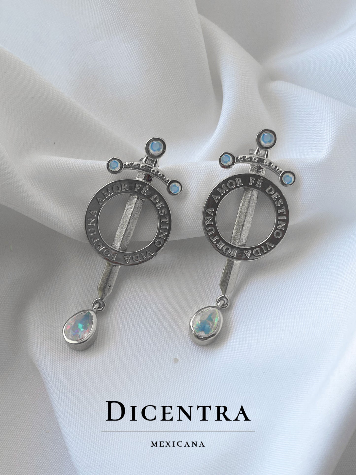 Aretes Fortuna Ed. Especial ópalo blanco