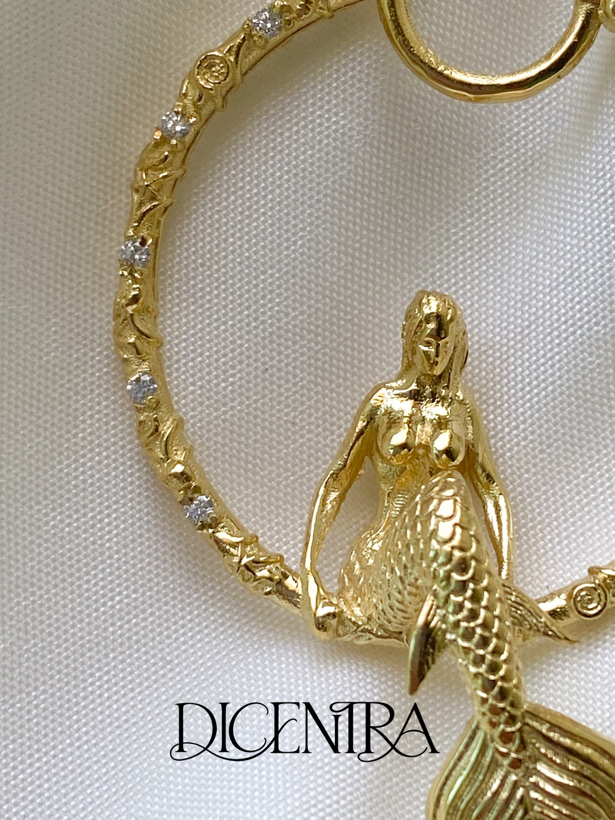 Arracadas Sirena Plata .925