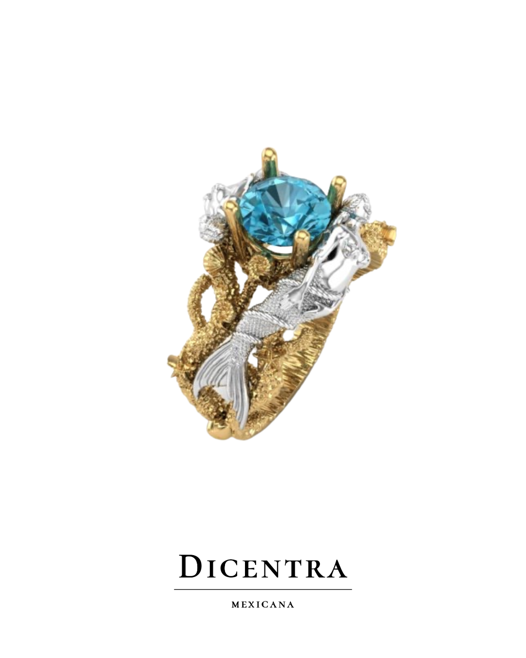 Anillo Sirena oro 14K