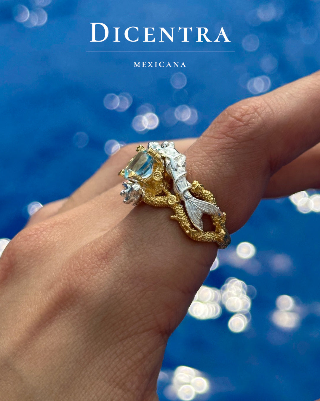 Anillo Sirena oro 14K