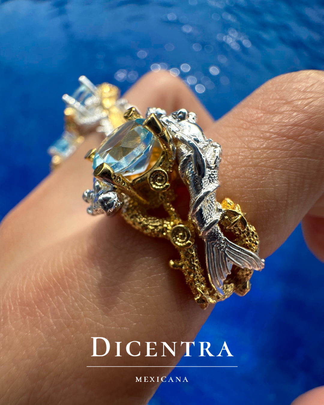 Anillo Sirena oro 14K