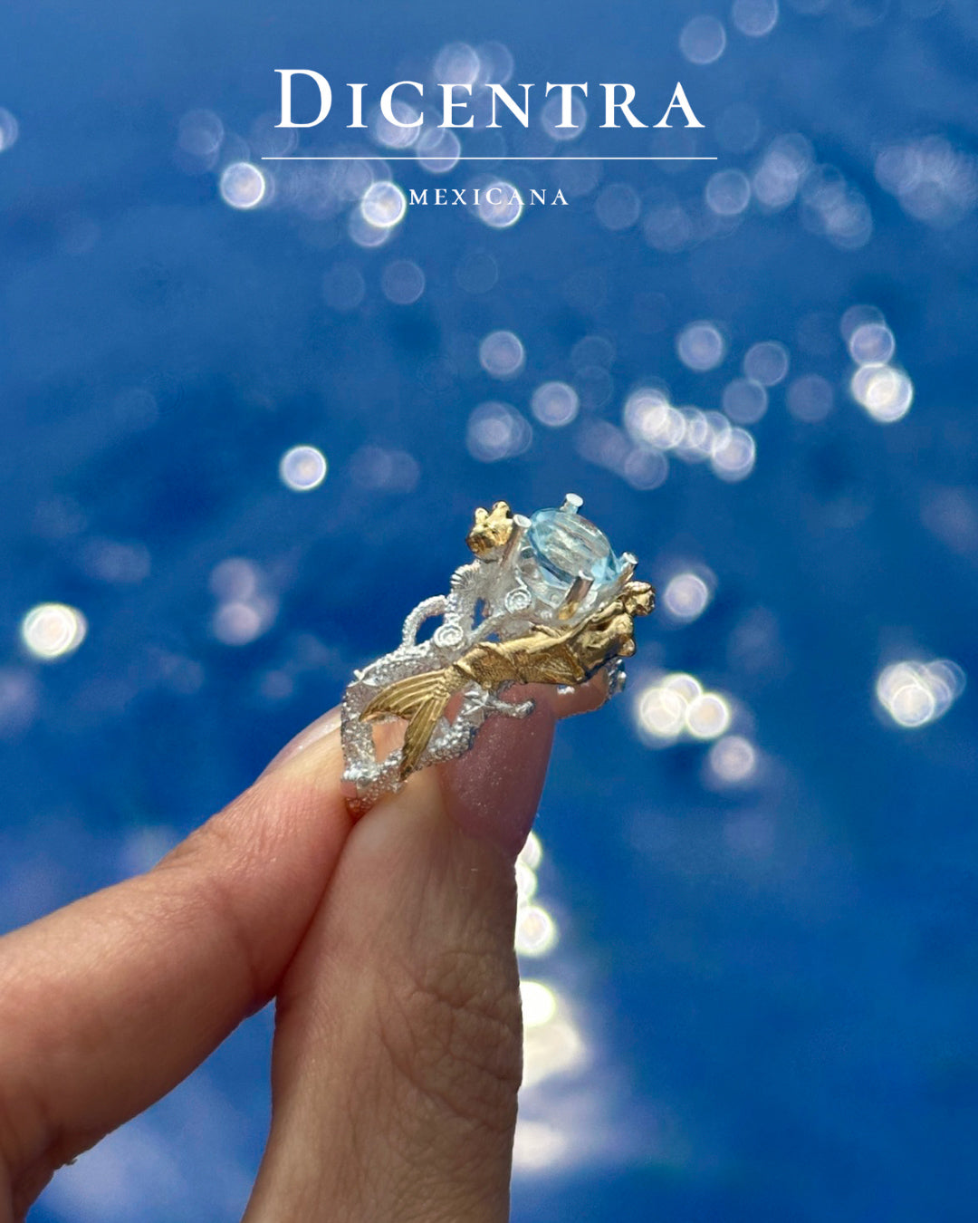 Anillo Sirena oro 14K