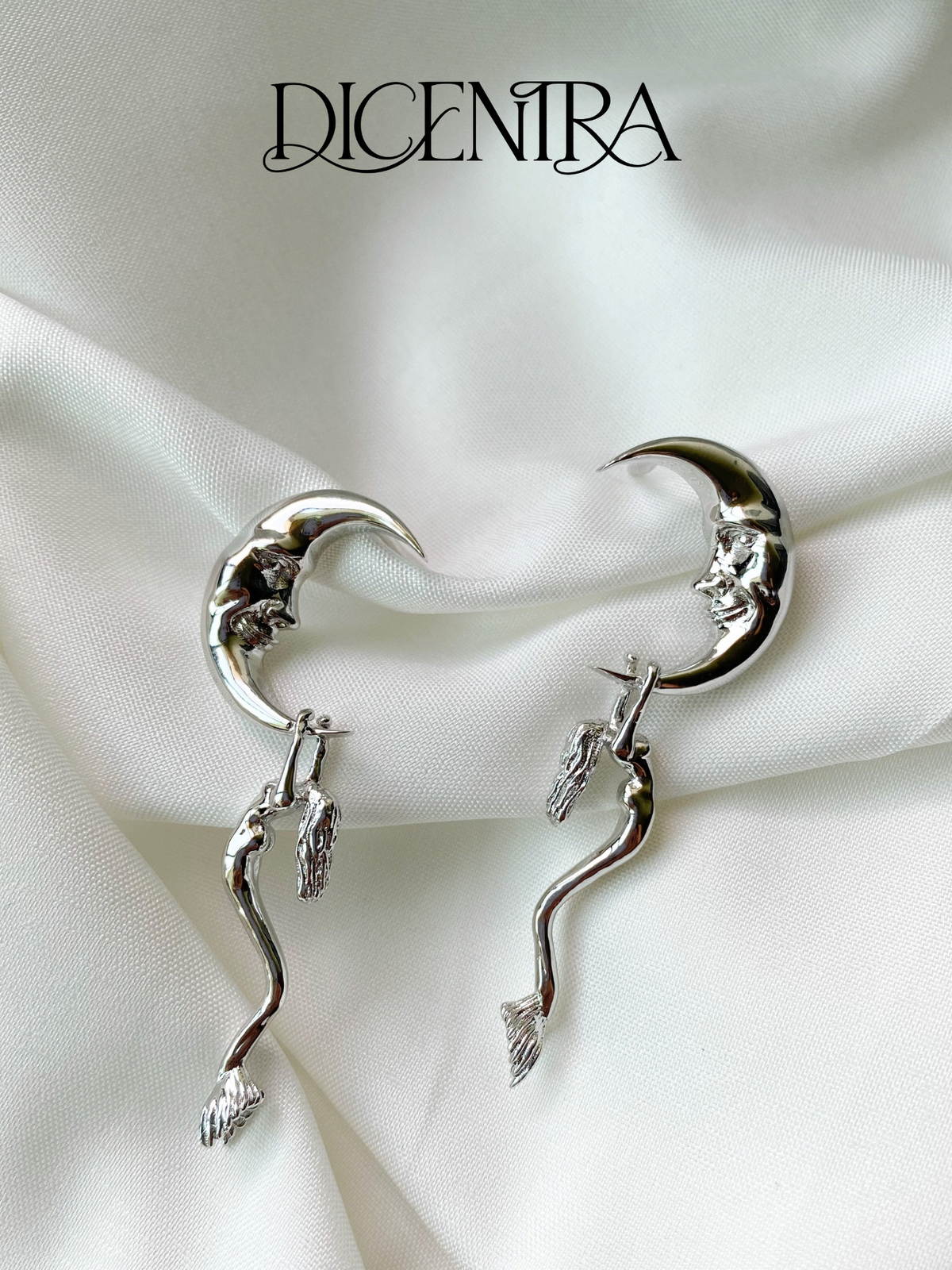 Aretes Noche de Sirena Plata .925