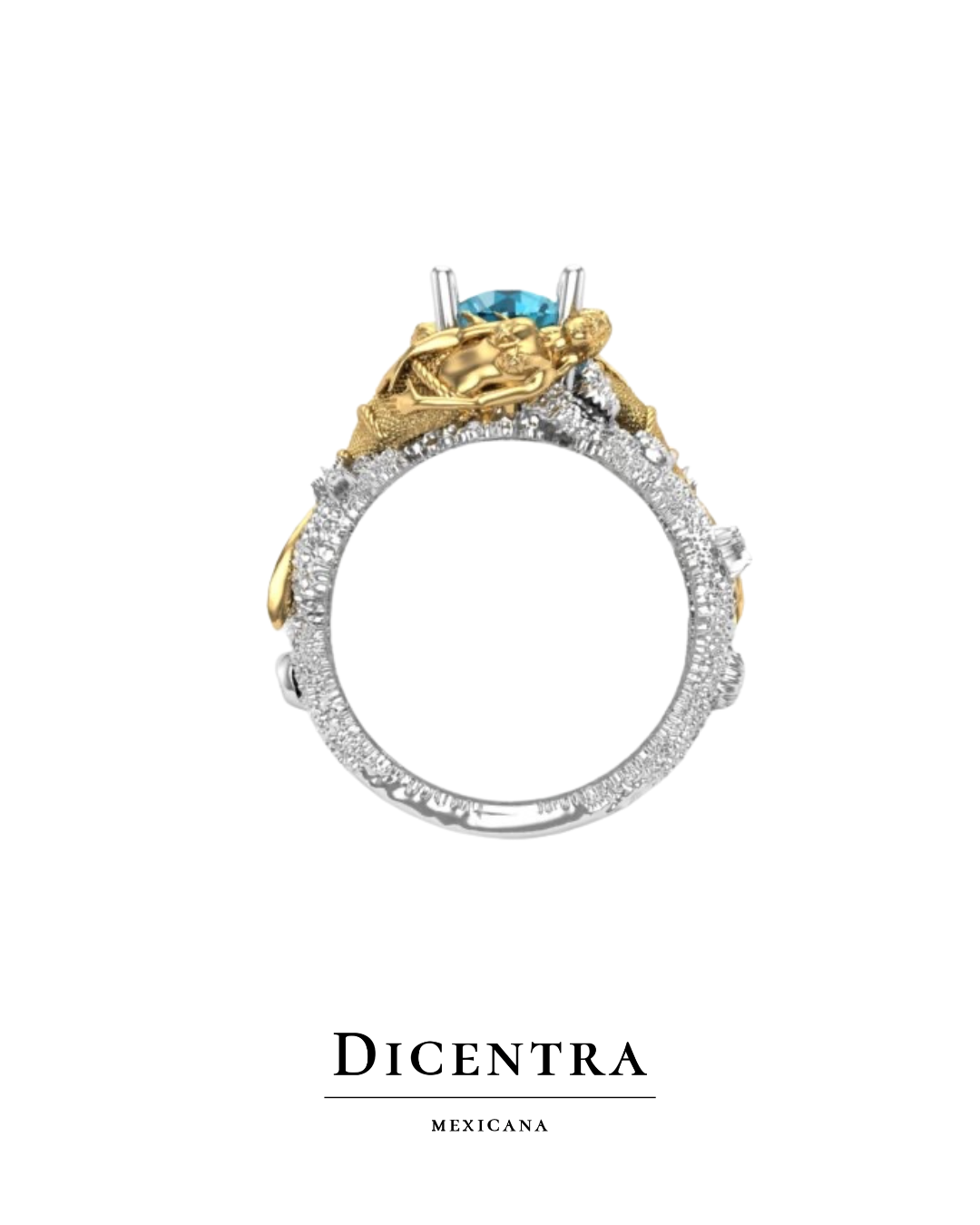 Anillo Sirena oro 14K