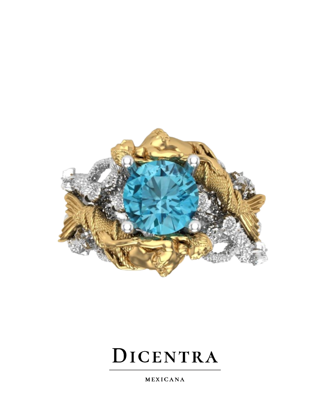 Anillo Sirena oro 14K
