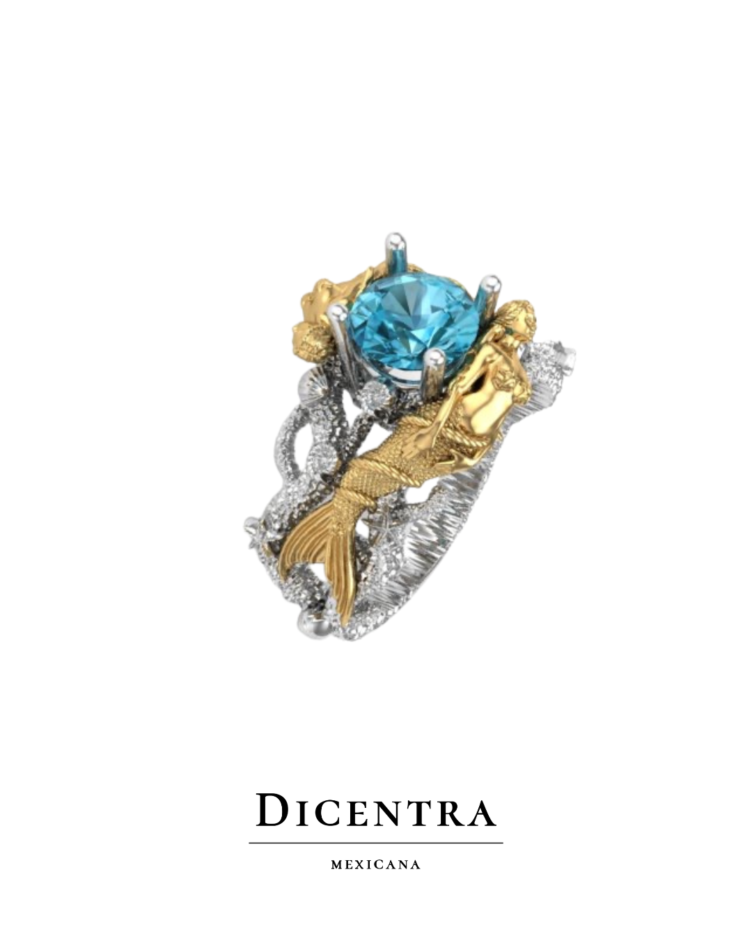 Anillo Sirena oro 14K