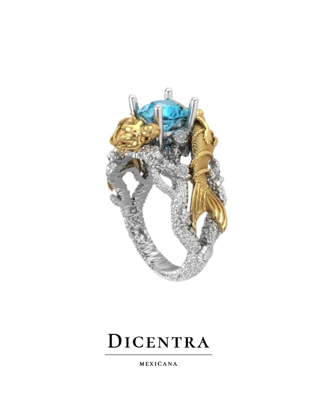 Anillo Sirena oro 14K