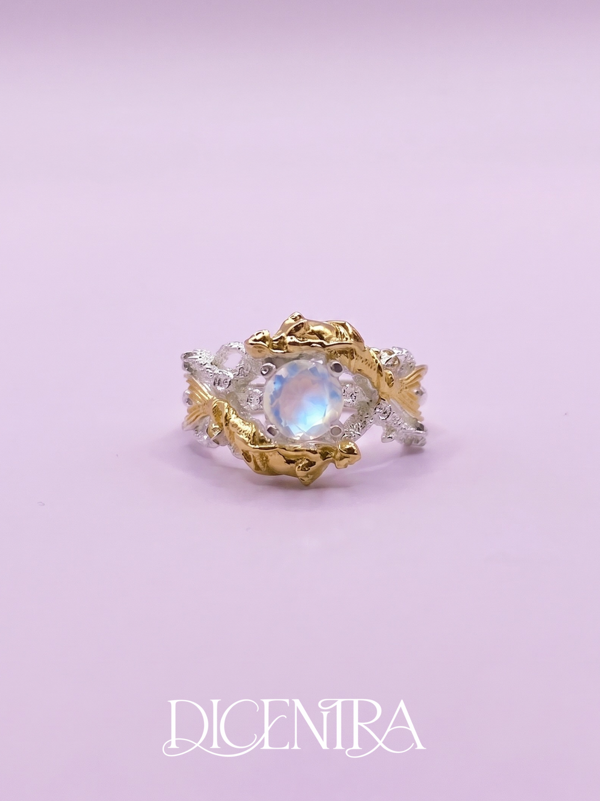 Anillo Sirena Piedra Luna