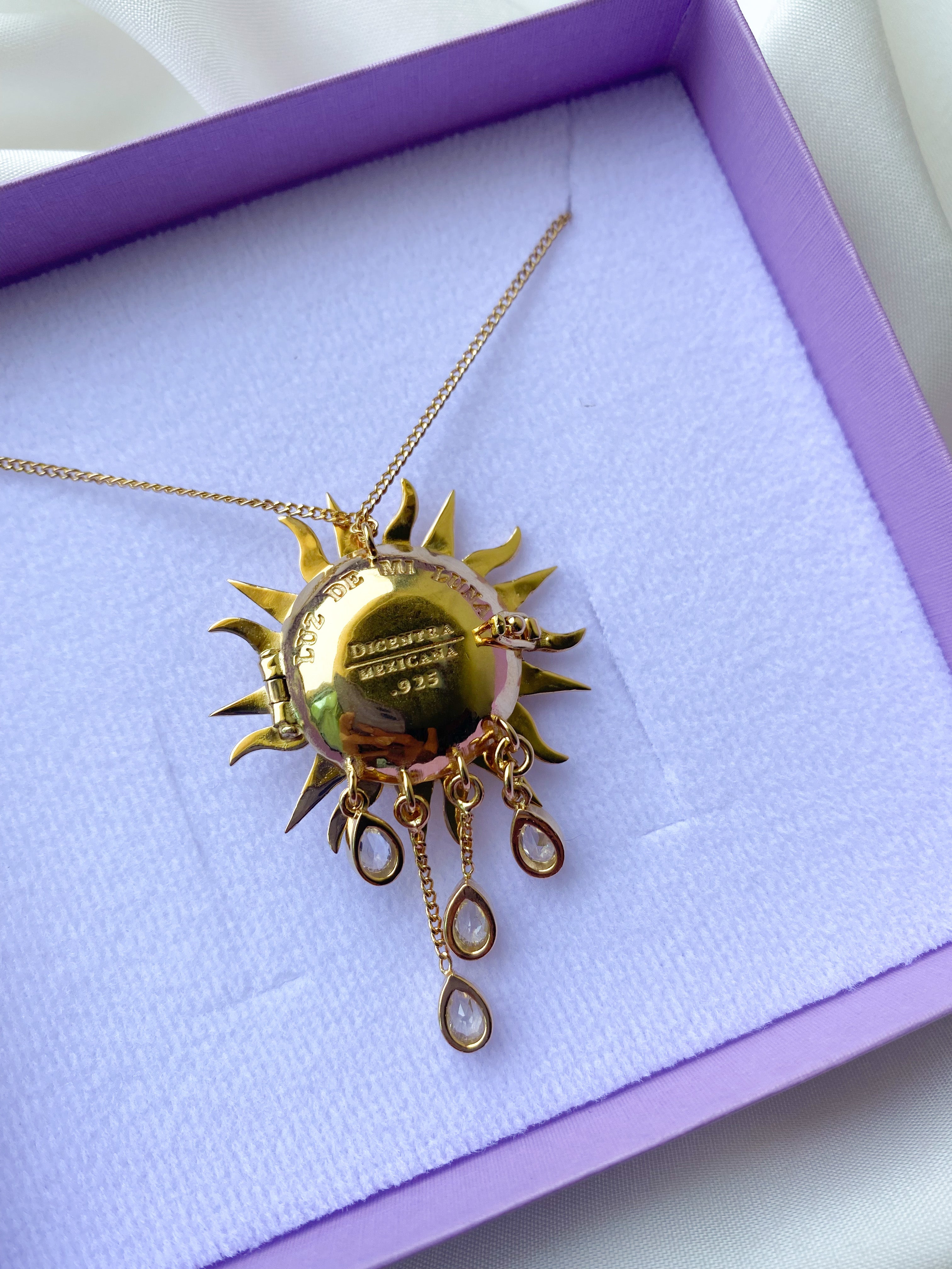 Collar Luz de Luna Azul Dicentra Mexicana