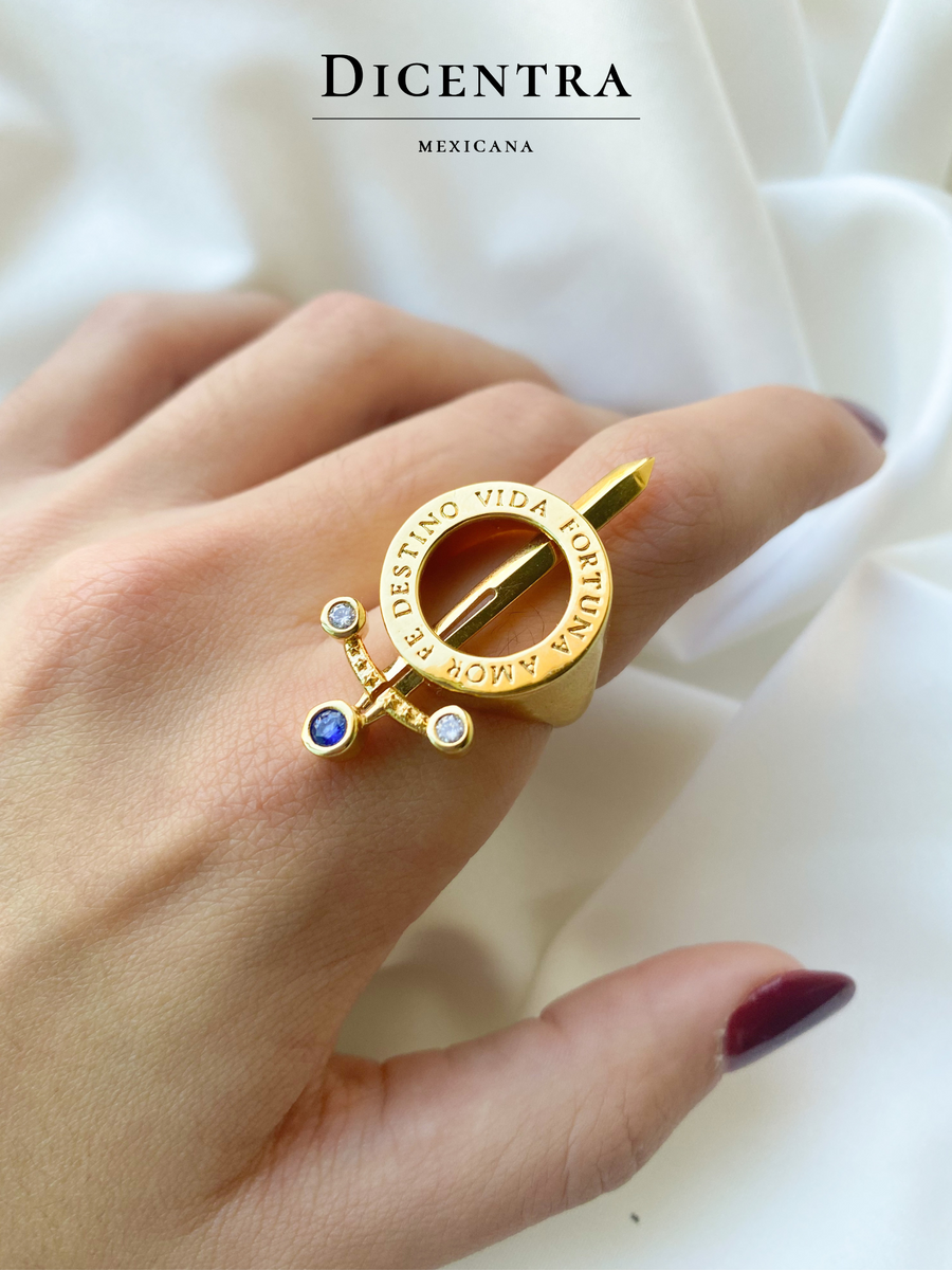 Anillo Fortuna Azul Dicentra Mexicana